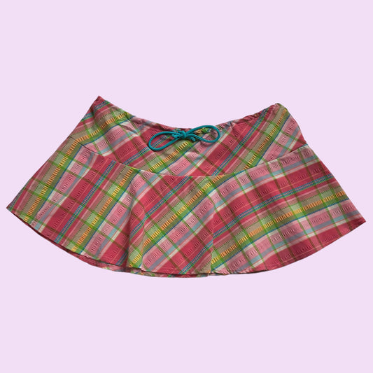 Y2K Plaid Pleated ESPRIT Mini Skirt
