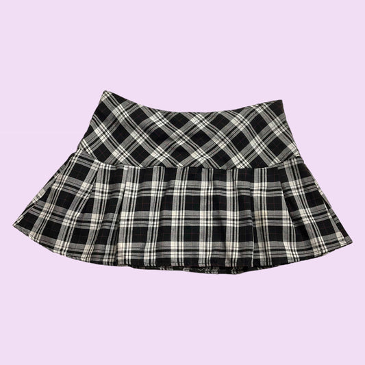 Y2K Pleated Plaid Mini Skirt